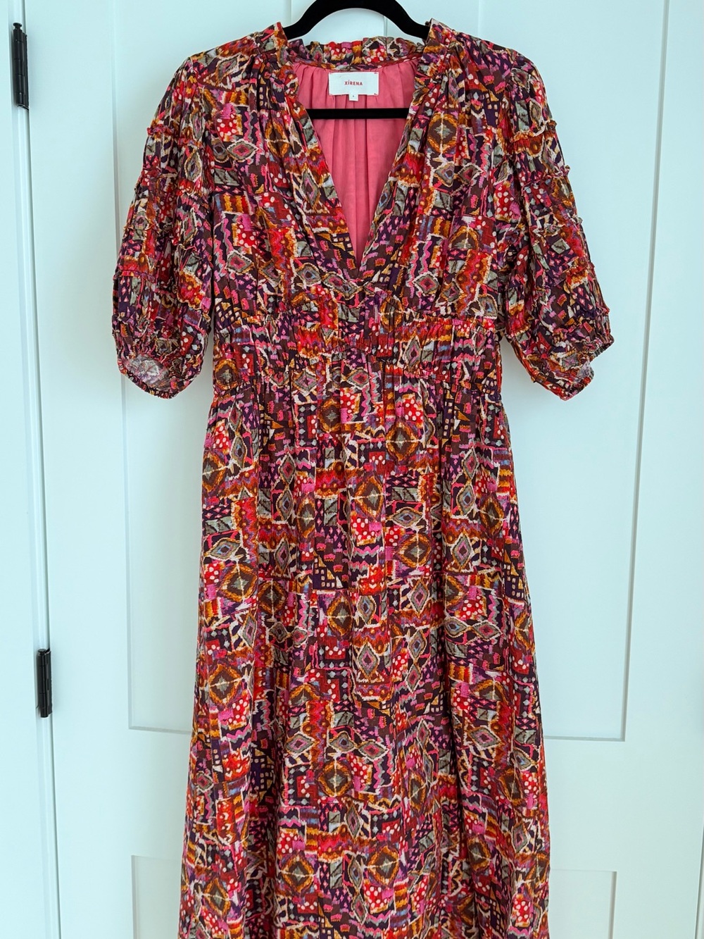 XiRENA Pink Multicolor Printed Maxi Dress